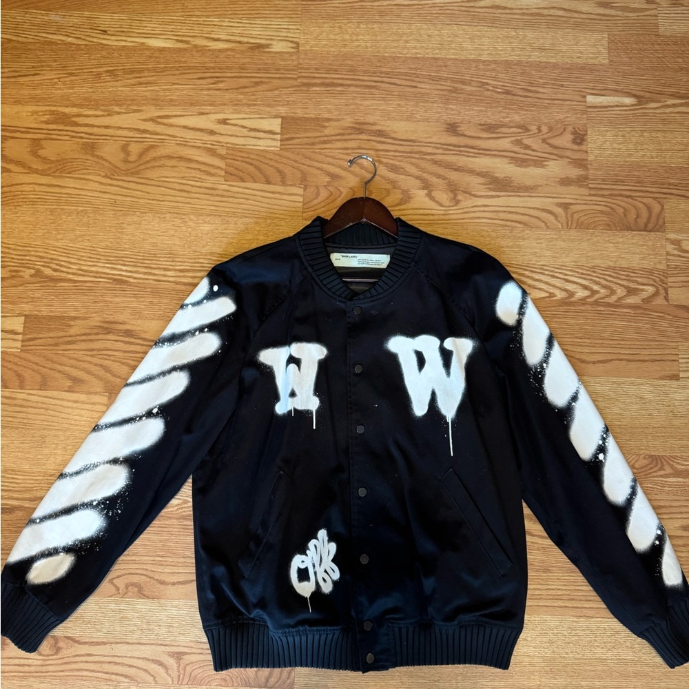 Off-White Spray Paint Varsity Jacket 2013